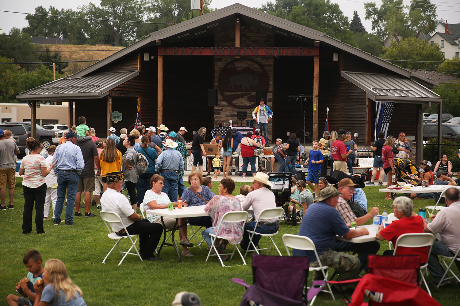 The BBQ for Blues picnic and event was held in Crazy Woman Square